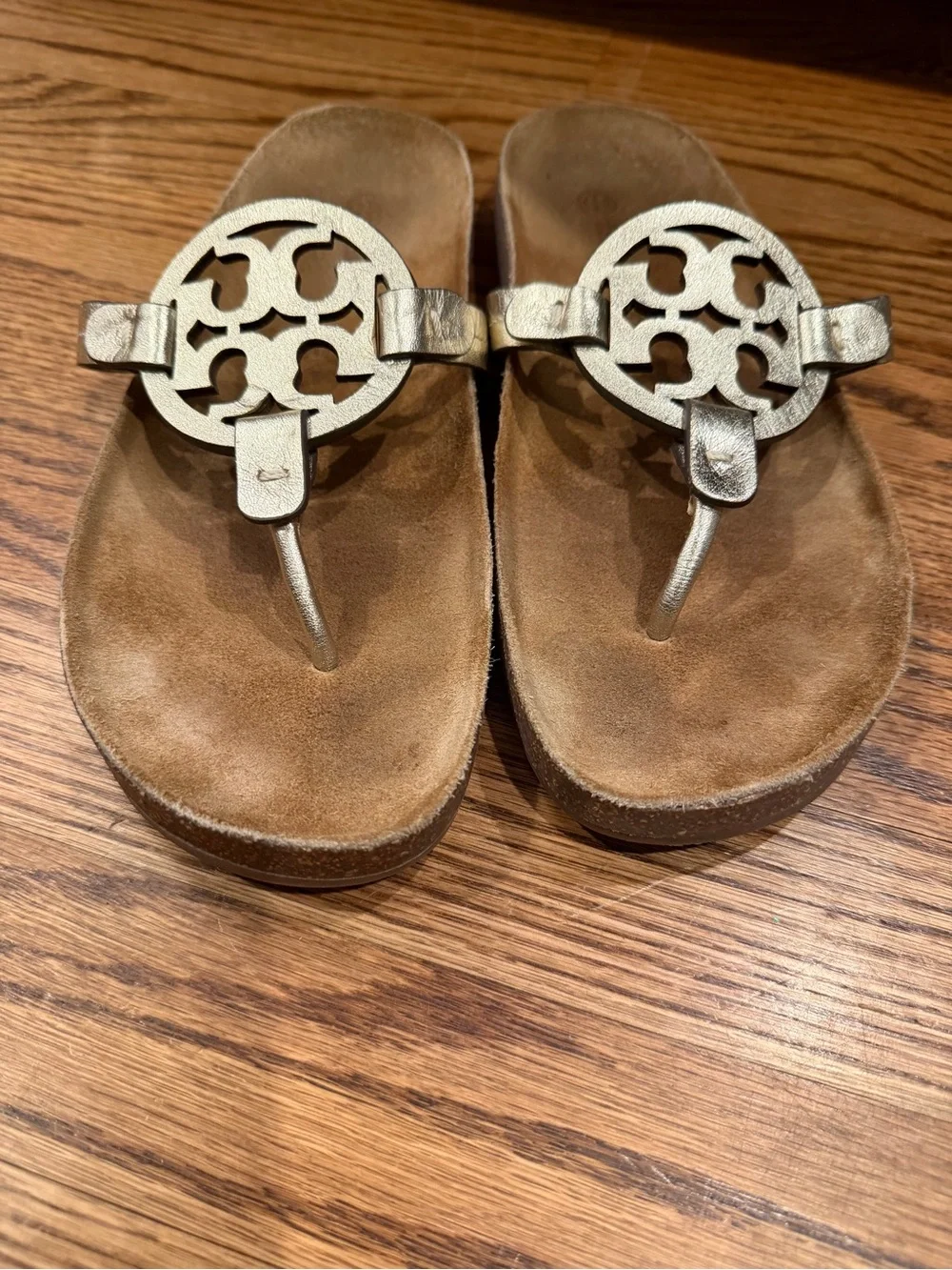 Tory Burch Metallic gold miller cloud Sandal
